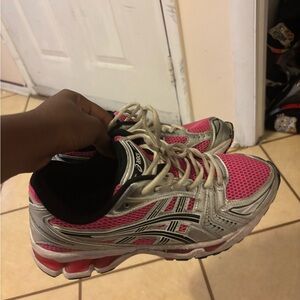 Asics Pink and Gray Athletic Shoes